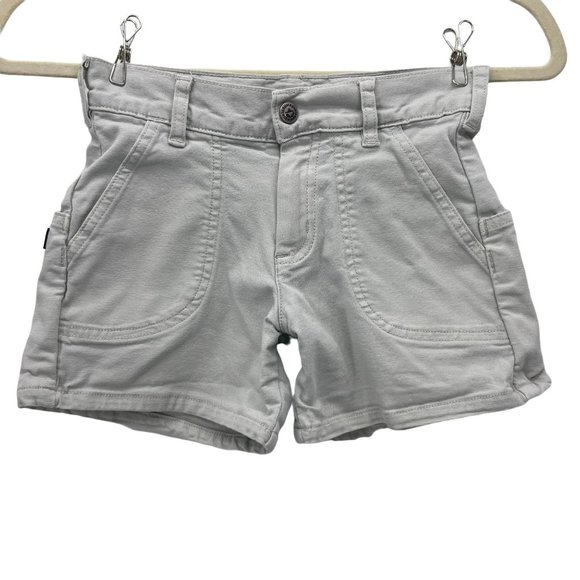 Patagonia Other - Vintage Patagonia Organic Cotton Blend Canvas Ivory Khaki Shorts Girls Small